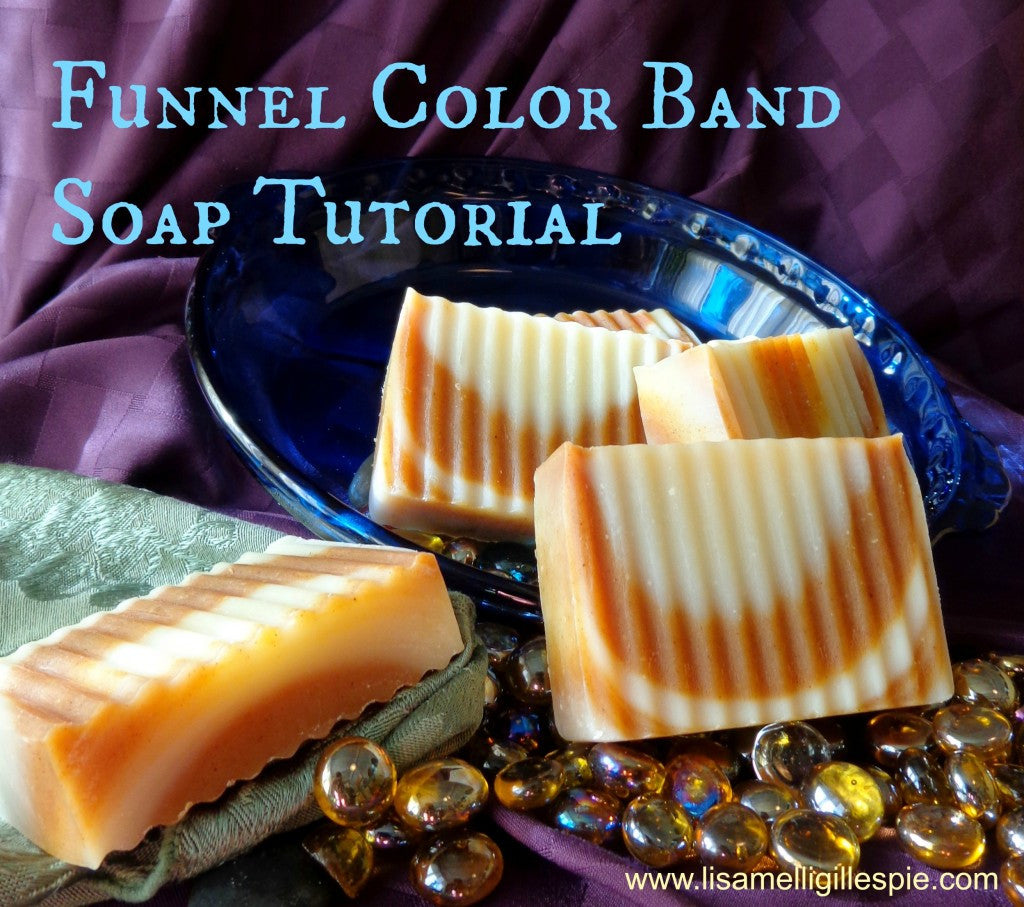 Refining soap design with color bands (Funnel Color Band Soap Tutorial)